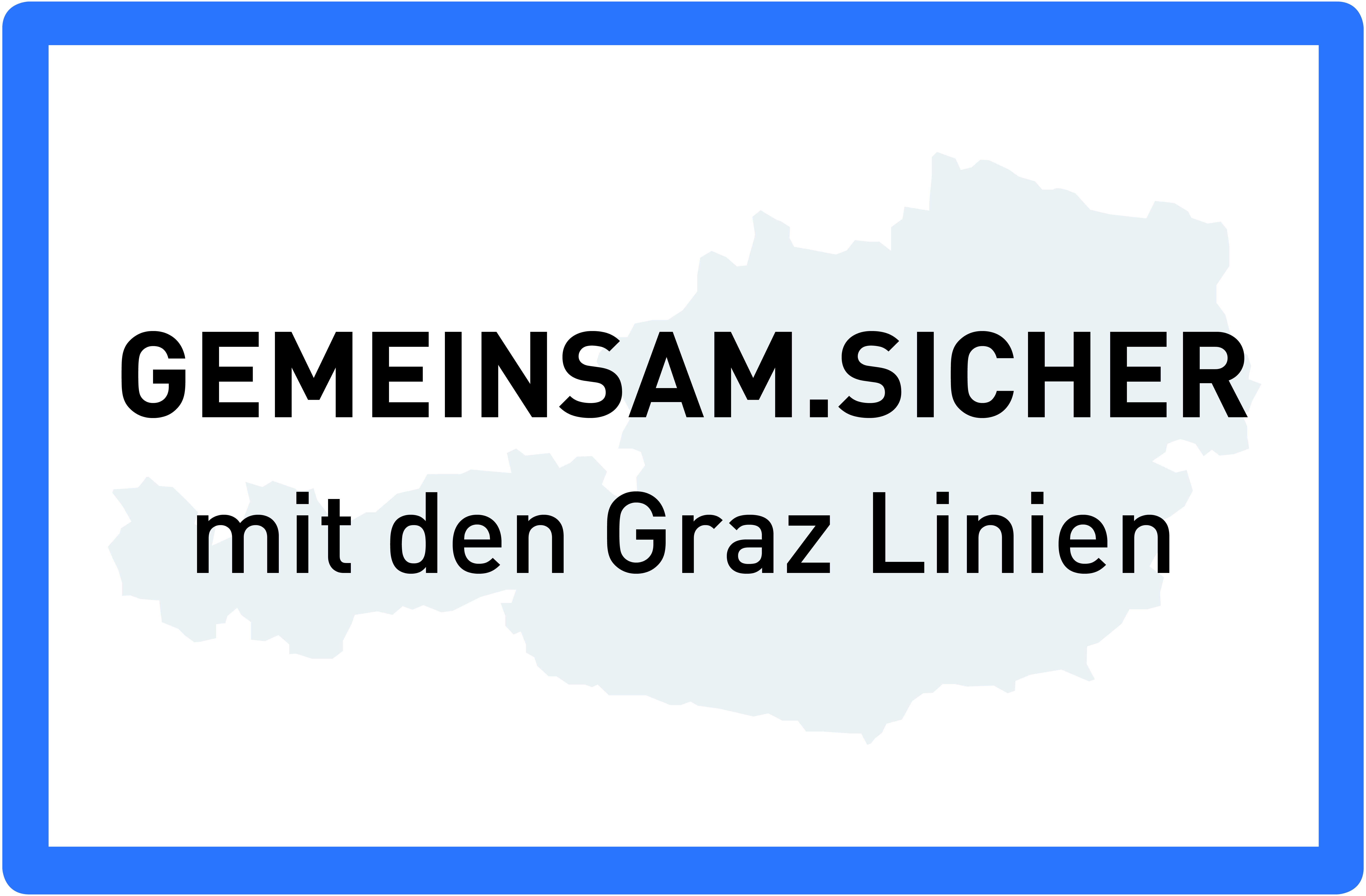 Grafik - 'Gemeinsam.Sicher mit den Graz Linien'